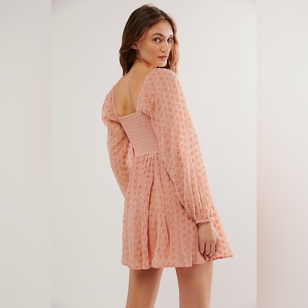 *NWOT* Free People Malina Mini Dress - Sun Blush